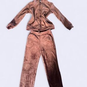 Women's Brown Velour Tracksuit